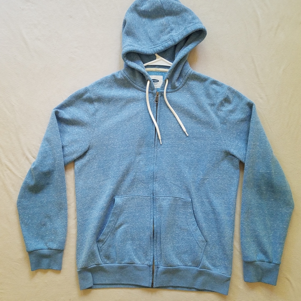 Light Blue Zip Up Hoodie Sweater